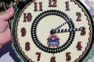 Lionel 100th Anniversary Train Wall Clock with Motion & Sound Railroad Chugs G1 3
