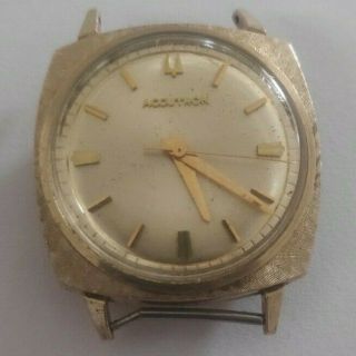 Vintage Bulova Accutron M9 Gold Plated Mens Watch / Restore