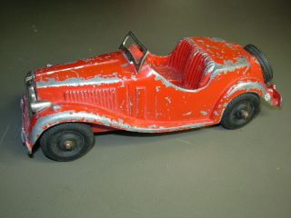 Vintage Hubley Kiddie Cast Aluminum Red Mg Toy Car Lancaster,  Pa