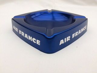 Vintage Air France Advertising Blue Aluminium Airline Ashtray