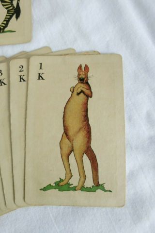 Vintage Antique Whitman Animal Rummy Card Game Children 