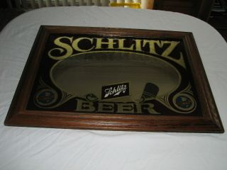 Vintage Schlitz Beer Mirror Bar Sign 3