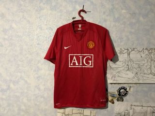 Nike Manchester United Red Devils Mufc Aig Shirt Size M