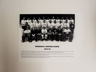 1974 - 75 Wha Minnesota Fighting Saints 8x10 Photo - Flash
