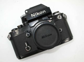 Vintage Black Nikon F2 Body W/dp - 11 Finder.  Good User Body.