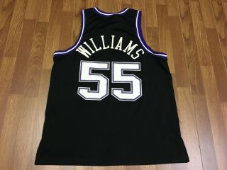 MENS XL - Vtg NBA Sacramento Kings 55 Jason Williams Nike Sewn Jersey Black 2