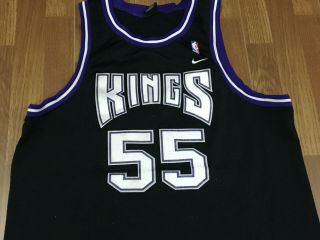 MENS XL - Vtg NBA Sacramento Kings 55 Jason Williams Nike Sewn Jersey Black 3