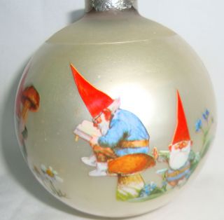 Vintage 1980 Elves Gnomes Ornament,  From The Ornament Shoppe,  3 ",  Box