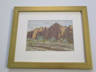Frick Antique Early California Plein Air Painting Old Desert Landscape Small Gem