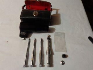Vintage Bushnell Bore Sighter With Case & 4 Bore Mandrel & Extra (made In Japan)