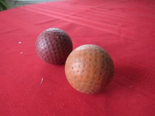 2 Vintage Colored Golf Balls - No Markings