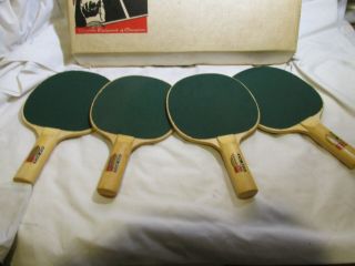 4 Vintage 5 Ply Harvard Table Tennis Ping Pong Paddle Includes Xtras