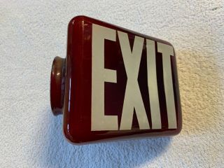 Theater Exit Light Lamp Shade Deep Red