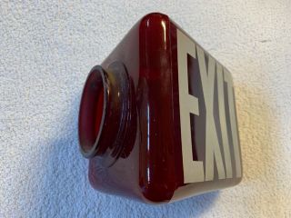 Theater Exit Light Lamp Shade Deep Red 3