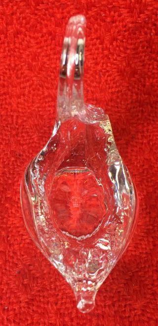 Vintage Royal Doulton Lead Crystal Glass Swan Dish Trinket Bowl