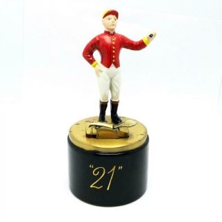 Rare Vintage Evans 21 Club Figural Jockey Table Lighter - &