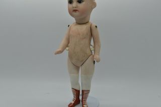 Antique german porcelain bisque doll head with glass eye from Thüringen 3