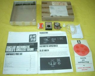 Boxed Sinclair Radionics Micromatic Radio Kit 1968