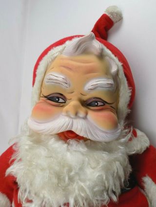 Rushton Company Star Creation Santa Clause Rubber Face Vintage Plush Doll 20 