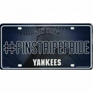 Rico Industries Mlb York Yankees Pinstripepride Metal License Plate