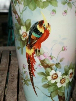 Stunning Antique Vintage Japanese Hand Painted Porcelain Vase By Ie & C & Co