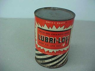 Vintage Lubri - Loy 1 Qt.  Metal Oil Can (full)
