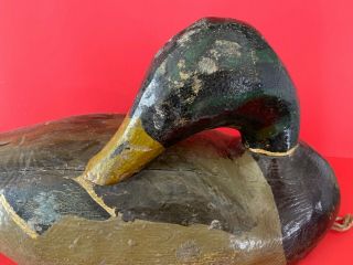 Antique Wood Carved Hunting Duck Decoy - Unmarked 2