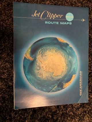 Vintage Jet Clipper Pan Am Route Maps Pan American Book Copyright 1964