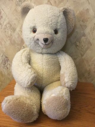 1986 Snuggle Bear Jumbo Large Plush Toy Doll Teddy 21 " Vintage 80 