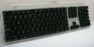 Vintage Apple Mac Pro USB Wired Black Keyboard Model M7803 WITH 2 USB 2