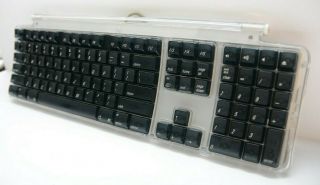 Vintage Apple Mac Pro USB Wired Black Keyboard Model M7803 WITH 2 USB 3