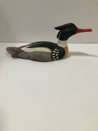Vintage Heritage Decoys Hand Carved Painted Wood Duck World Champion Carver