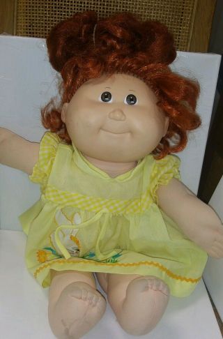 Cabbage Patch Kids Doll With Growing Hair Vintage 1987 Red Curls Hazel Eyes