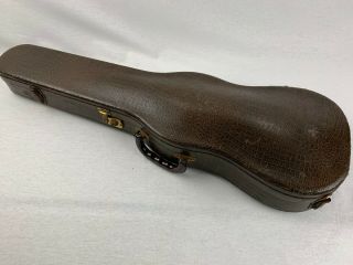 Vintage Brown Leather Lifton Violin Hard Case Red Felt Interior 30.  5”