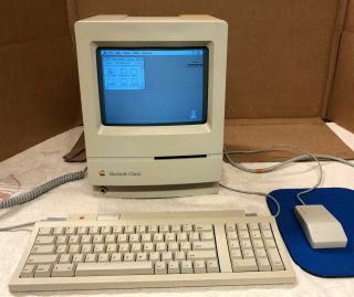 Apple Macintosh Classic Computer - Recapped Logic Board.