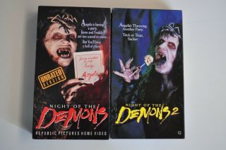 Vintage Vhs Night Of The Demons 1 & 2 1987/1994