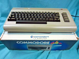 Vintage Commodore 64 K Computer,  Power Supply,  Box
