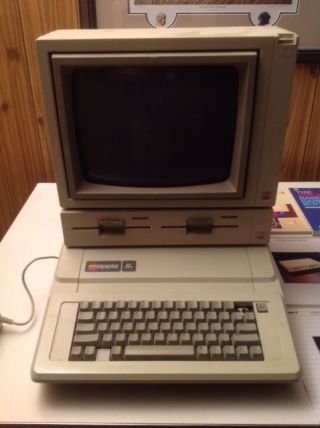 Apple 2e Computer,  Monitor,  5.  25 