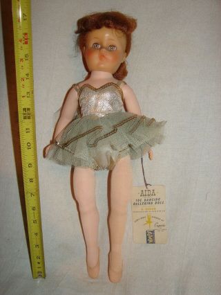 Vintage Aida Dancing Ballerina Doll 18 Inch Hard Plastic Vinyl Head Sleep Eyes
