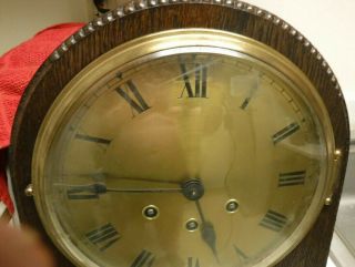 antique gustav becker clock westminster chimes mahogany case key pendulum 3