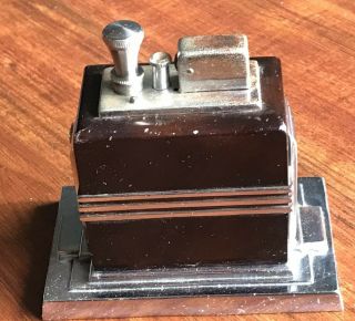 Vintage Ronson Touch Tip Lighter With Clock 3