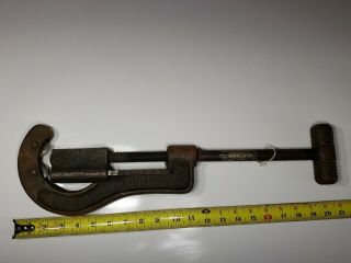 Mark No.  3 Cuts 1 " To 3.  5 " Heavy Duty Pipe Cutter Trade Mark Usa Vintage Tool