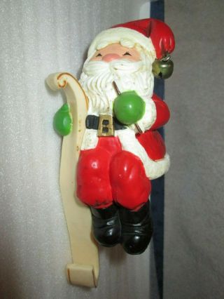 Hallmark Vintage 1984 Santa With Christmas List Stocking Hanger /holder No Box