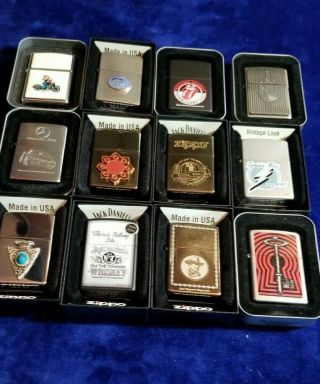 12 Older Collectable Zippo 