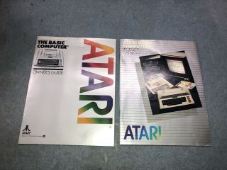 ATARI HOME COMPUTER GAME SYSTEM W/ POWER SUPPLY BOX & SWITCH MANUALS TURNS ON 3