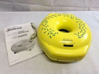 Sunbeam Vintage Yellow Donut Maker Model Fpsbdml920,