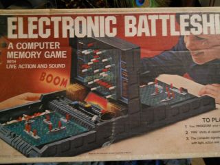 Vintage Milton Bradley Electronic Battleship Game W/original Box 1977 -