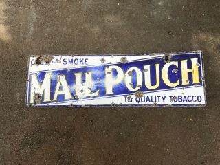Old Mail Pouch Tobacco Porcelain Sign 36”