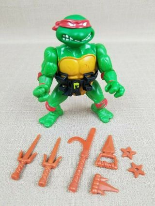 Raphael Soft Head 1988 Tmnt Teenage Mutant Ninja Turtles Figure Vintage Complete