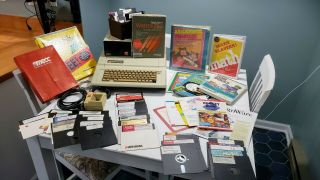 Apple Iie Computer Model A2s2064 With Games Programs & Joy Stick.  100